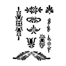 Šablona Cadence, 21x30 cm - Květinove filigrány