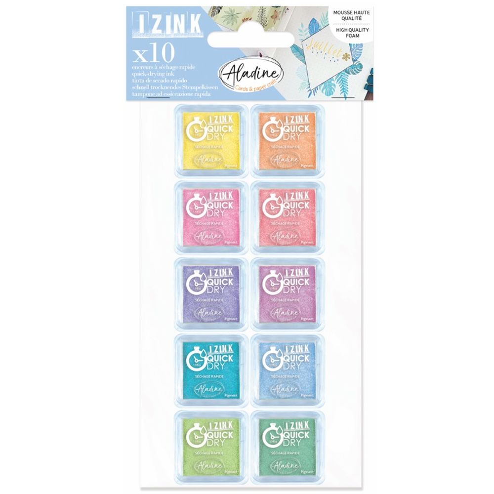 Razítkovací polštářky, 10 ks - pastelové barvy Aladine