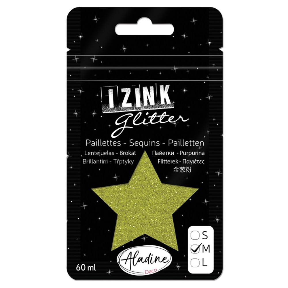 Levně Aladine Třpytky Aladine Izink Glitter, 60 ml, vel. M - VYBERTE ODSTÍN - Třpytky Aladine Izink Glitter, 60 ml, vel. M - vert clair, sv. zelené