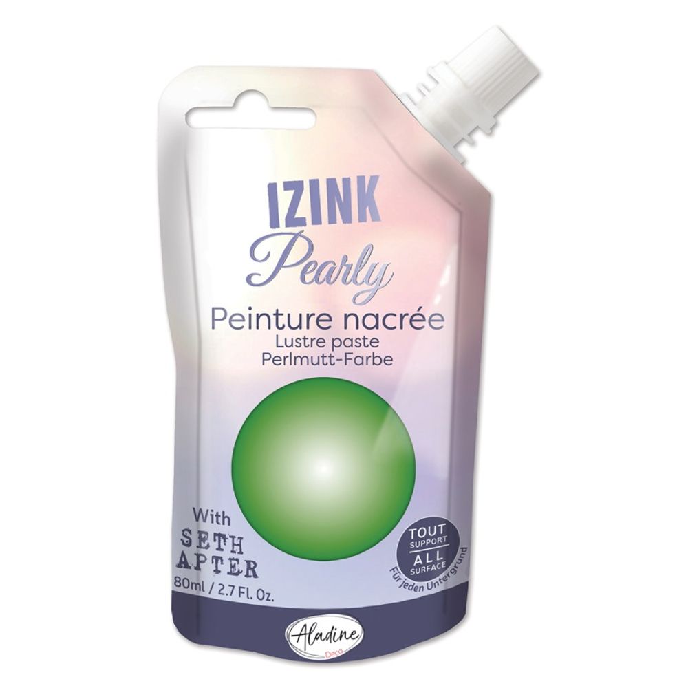 Levně Aladine Perleťová barva Aladine Izink Pearly, 80 ml - VYBERTE ODSTÍN - Perleťová barva Aladine Izink Pearly, 80 ml - vert, zelená