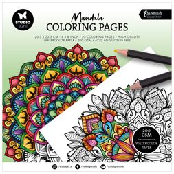 Omalovánky Studio Light, 20,3x20,3 cm, 20 l. - Mandaly 2