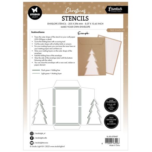 Šablona na obkreslení Studio Light - Stromečková obálka