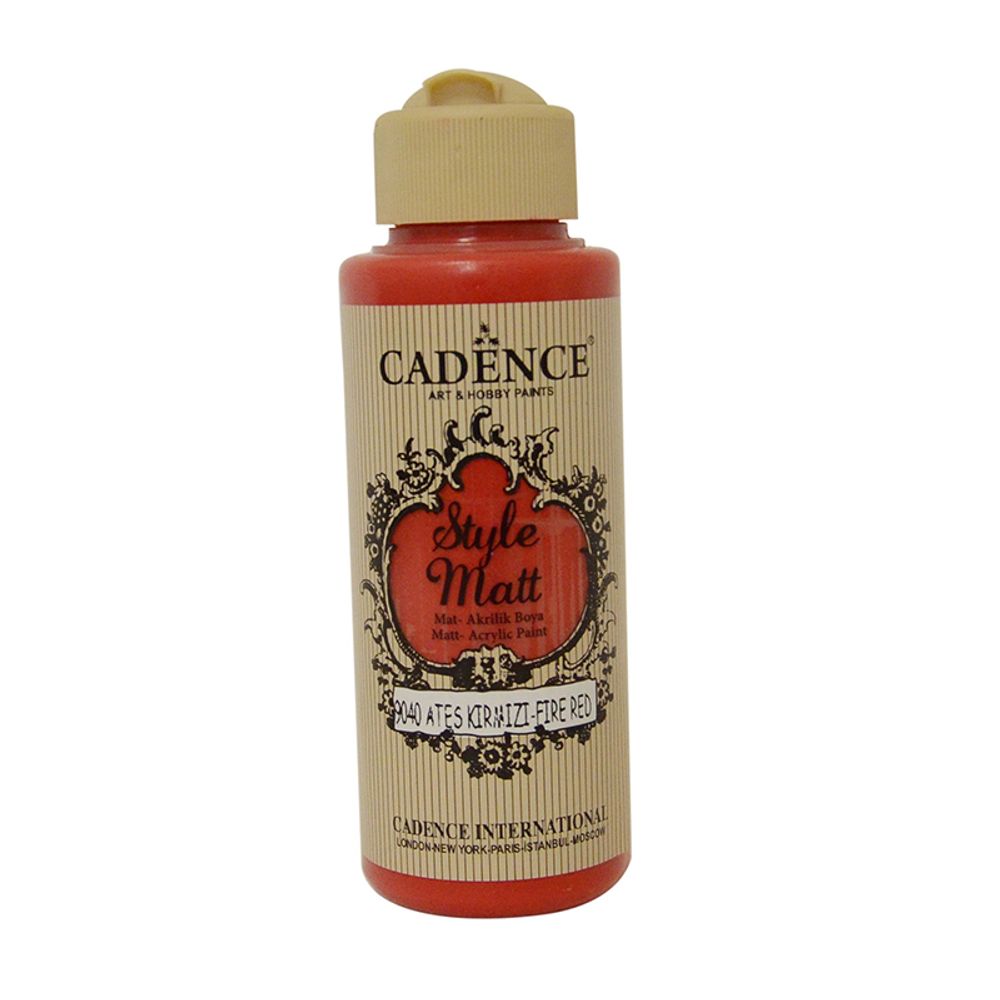 Levně Cadence Matná akrylová barva Cadence Style Matt, 120 ml - VYBERTE ODSTÍN - Matná akrylová barva Cadence Style Matt, 120 ml - fire red, ohnivá červená