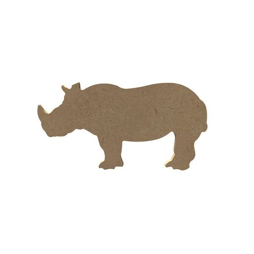 Dřevěný výřez k dekoraci Gomille, 15x8 cm - Nosorožec