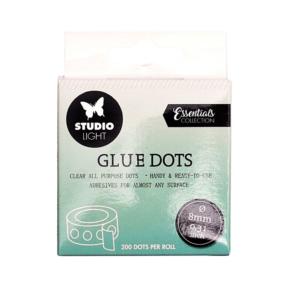 Gelové lepicí tečky Studio Light, oboustranné (200 ks) – 8 mm Aladine