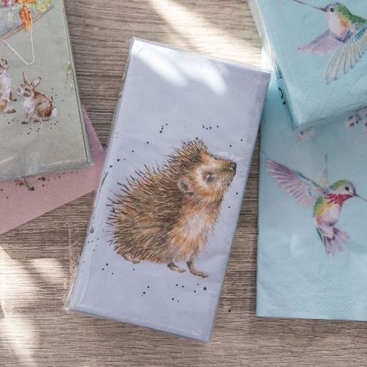 Papírové kapesníky Wrendale Designs "Love and Hedgehugs", 10 ks - Ježci