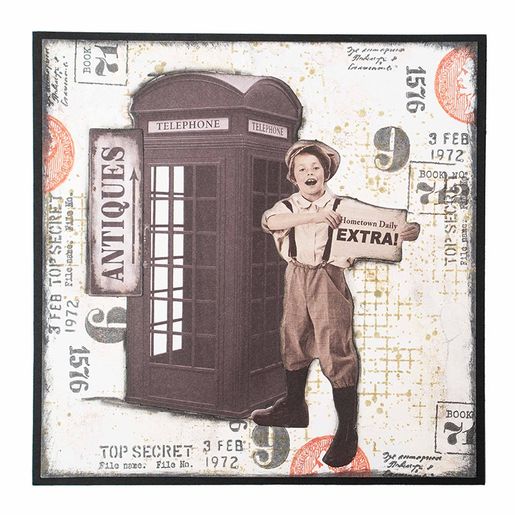 Gelová razítka Studio Light "Vintage Treasures", 24 ks - Nápisy