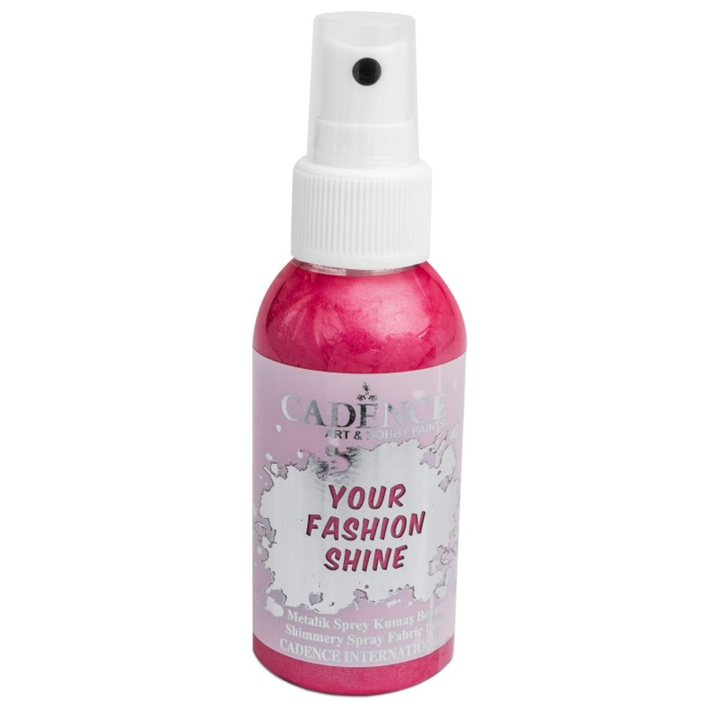 Levně Cadence Perleťová barva na textil Cadence Your Fashion Shine, 100 ml - VYBERTE ODSTÍN - Perleťová barva na textil ve spreji Cadence Your Fashion Shine, 100 ml - fuchsiová
