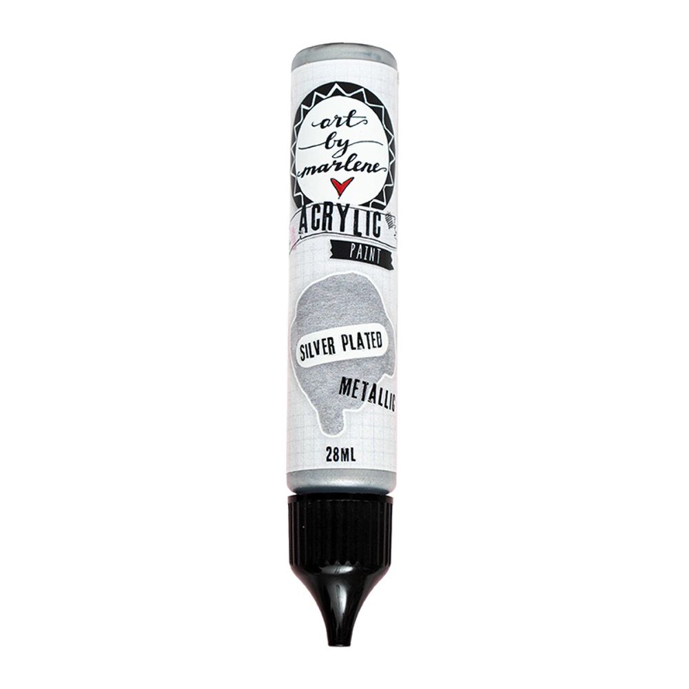 Akrylová barva Studio Light, kolekce ABM, 28 ml – metalická stříbrná Aladine
