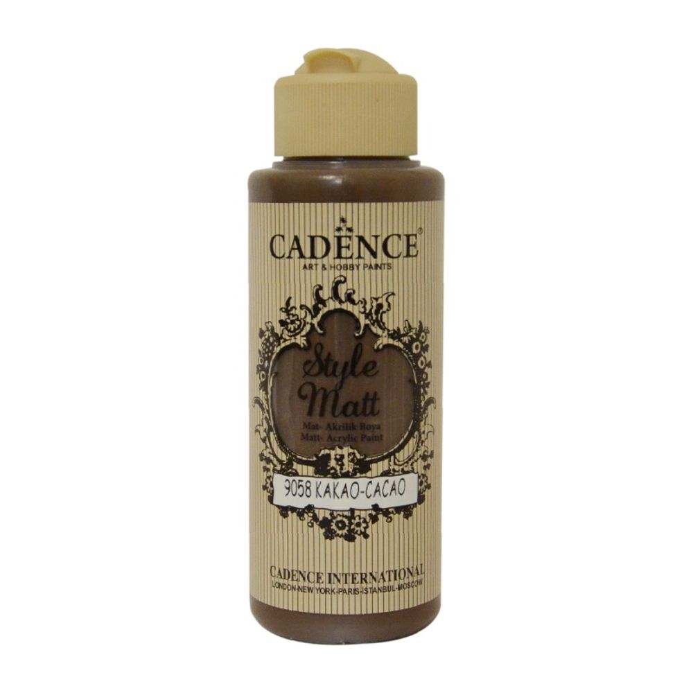 Cadence Matná akrylová barva Cadence Style Matt, 120 ml - VYBERTE ODSTÍN - Matná akrylová barva Cadence Style Matt, 120 ml - cocoa, kakaová hnědá