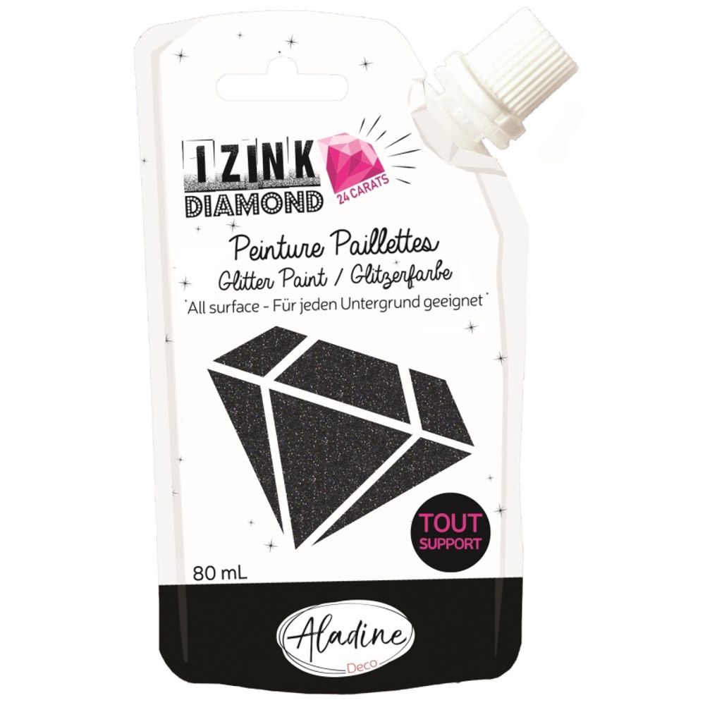 Levně Aladine Diamantová barva Aladine Izink Diamond 24 Carats, 80 ml - VYBERTE ODSTÍN - Diamantová barva Aladine Izink Diamond 24 Carats, 80 ml - černá
