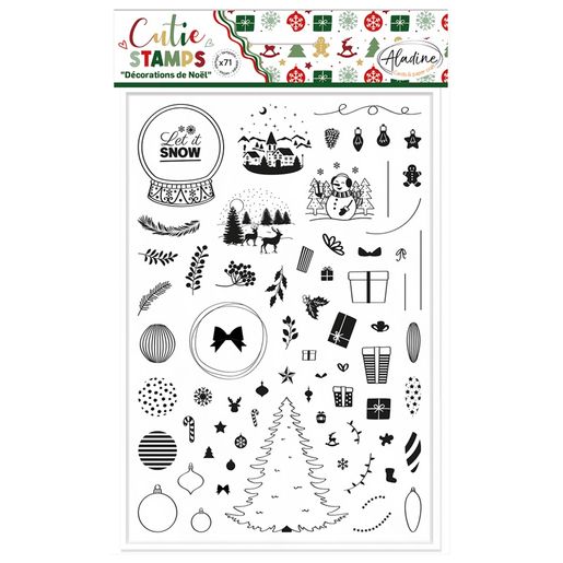 Razítka Aladine Cutie Stamps, 71 ks - Vánoční dekorace