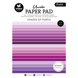 Blok barevných papírů Studio Light, A5, 36 l. - odstíny fialové