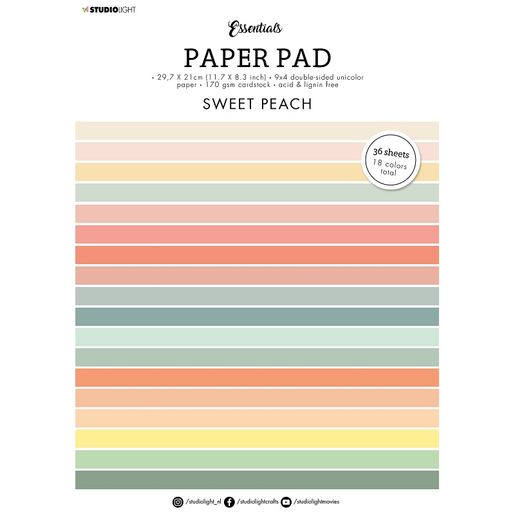Blok barevných papírů "Sweet Peach A4, 36 l. - odstíny růžové a žluté