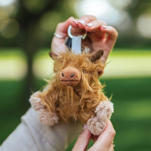 Plyšová klíčenka Wrendale Designs "Highland Cow Gordon" - Kráva