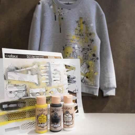 Barva na textil Cadence Style Matt Fabric, 59 ml - white, bílá