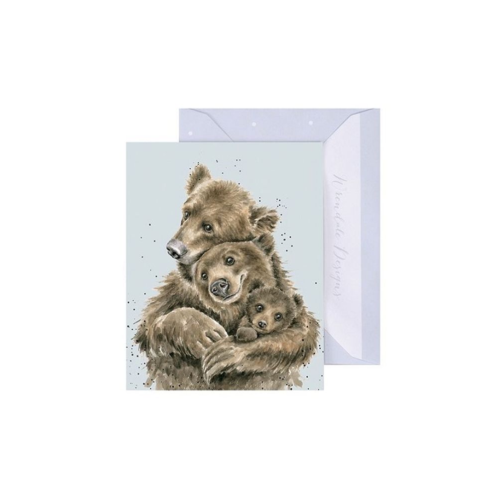 Wrendale Designs Dárková kartička Wrendale Designs "Bear Hugs" - Medvědí rodina