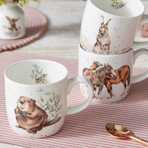 Porcelánový hrnek Wrendale Designs "Side by Side", 0,31 l - Koně