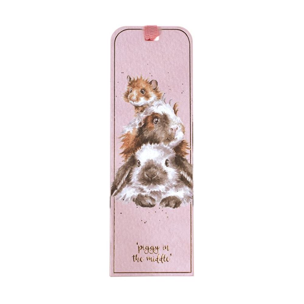 Wrendale Designs Záložka do knihy Wrendale Designs "Piggy in the Middle" - Morče a králík