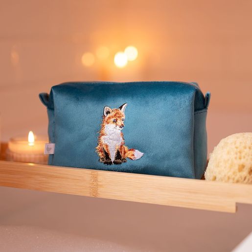 Vyšívaná kosmetická taštička Wrendale Designs "Daydreamer" - Liška