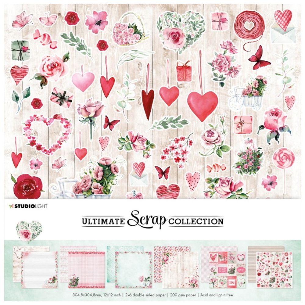 Studio Light Scrapbooková sada Studio Light, 30,5x30,5 cm, 12 l. - Shabby Chic