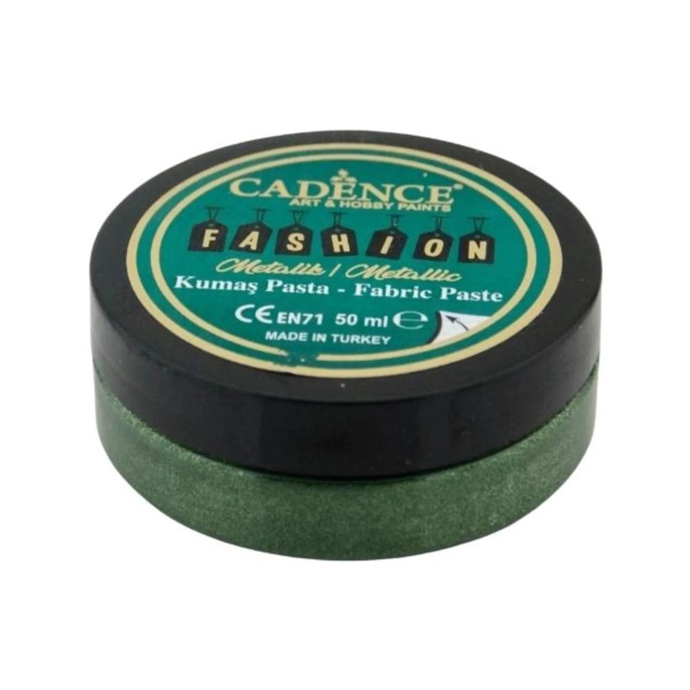 Levně Cadence Reliéfní pasta na textil Cadence Fashion Metallic, 50 ml - VYBERTE ODSTÍN - Reliéfní pasta na textil Cadence Fashion Metallic, 50 ml - green, zelená