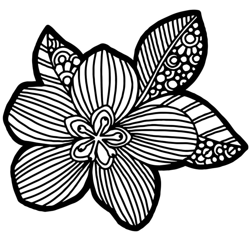 Levně The Crafter´s Workshop Šablona TCW - Flower Blossom - VYBERTE VELIKOST - Šablona TCW 12"x12" (30,5x30,5 cm) - Flower Blossom