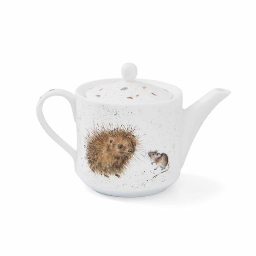 Porcelánová konvice na čaj Wrendale Designs" Hedgehog & Mouse", 0,6 l - Ježek s myškou