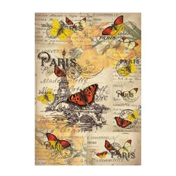 Rýžový papír Cadence - Motýlci v Paříži - VYBERTE VELIKOST