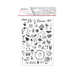 Diářová razítka Aladine Stampo Bullet Journal, 52 ks - Léto 
