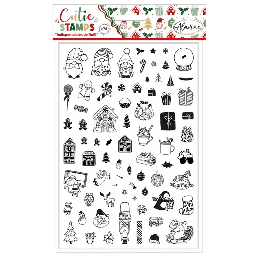 Aladine Razítka Aladine Cutie Stamps, 74 ks - Vánoční nezbytnosti
