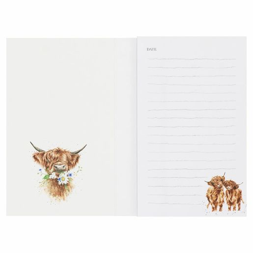 Poznámkový blok Wrendale Designs "Gentle Giants", 140 l., linkovaný  - Krávy