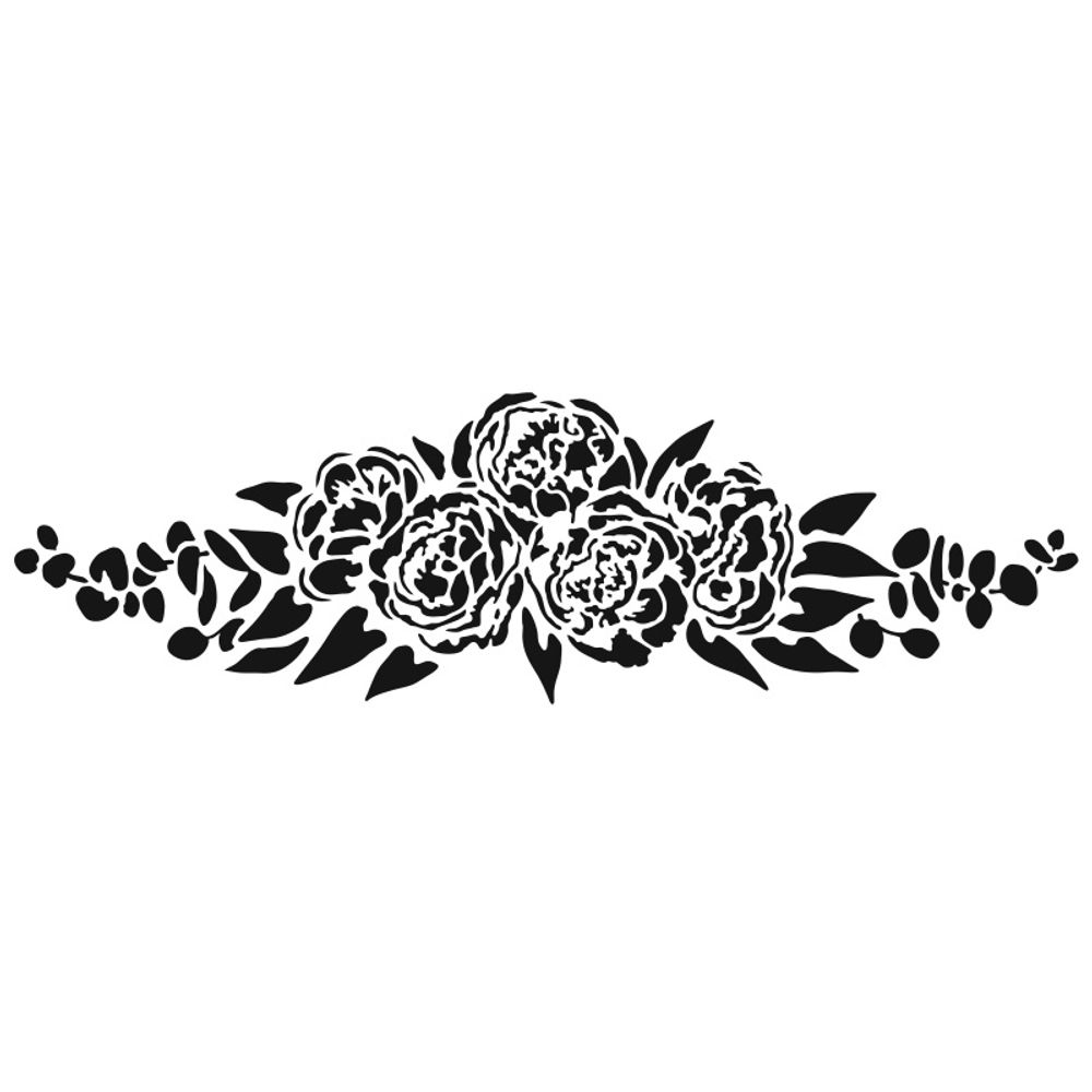 The Crafter´s Workshop Šablona TCW 16,5"x6" (42x15 cm) - Peony Spray