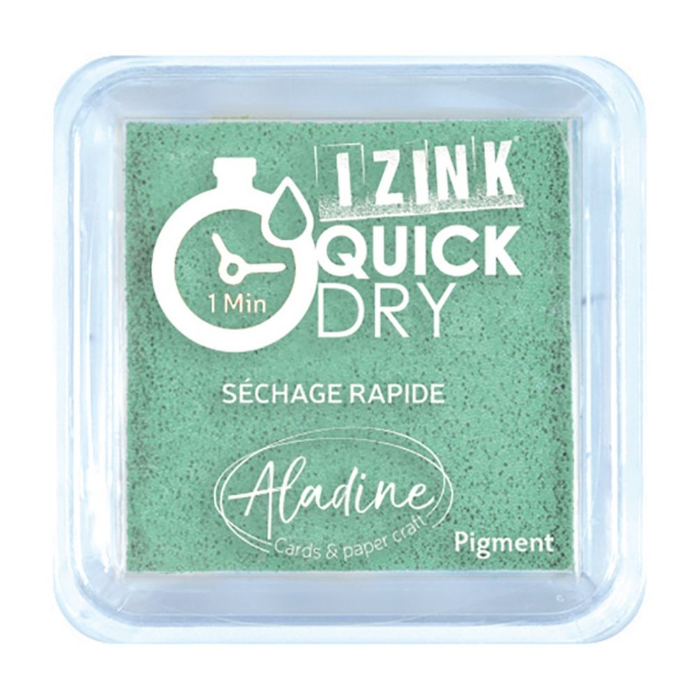 Razítkovací polštářek Aladine IZINK QUICK DRY - vert d´eau modrozelená Aladine