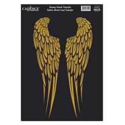 Nažehlovací nálepka Cadence, 21x30 cm, zlatá - Křídla
