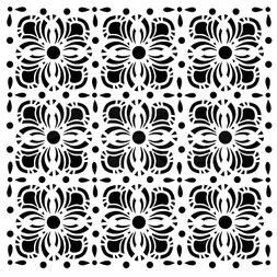 Šablona TCW 12"x12" (30,5x30,5 cm) - Flower Tiles