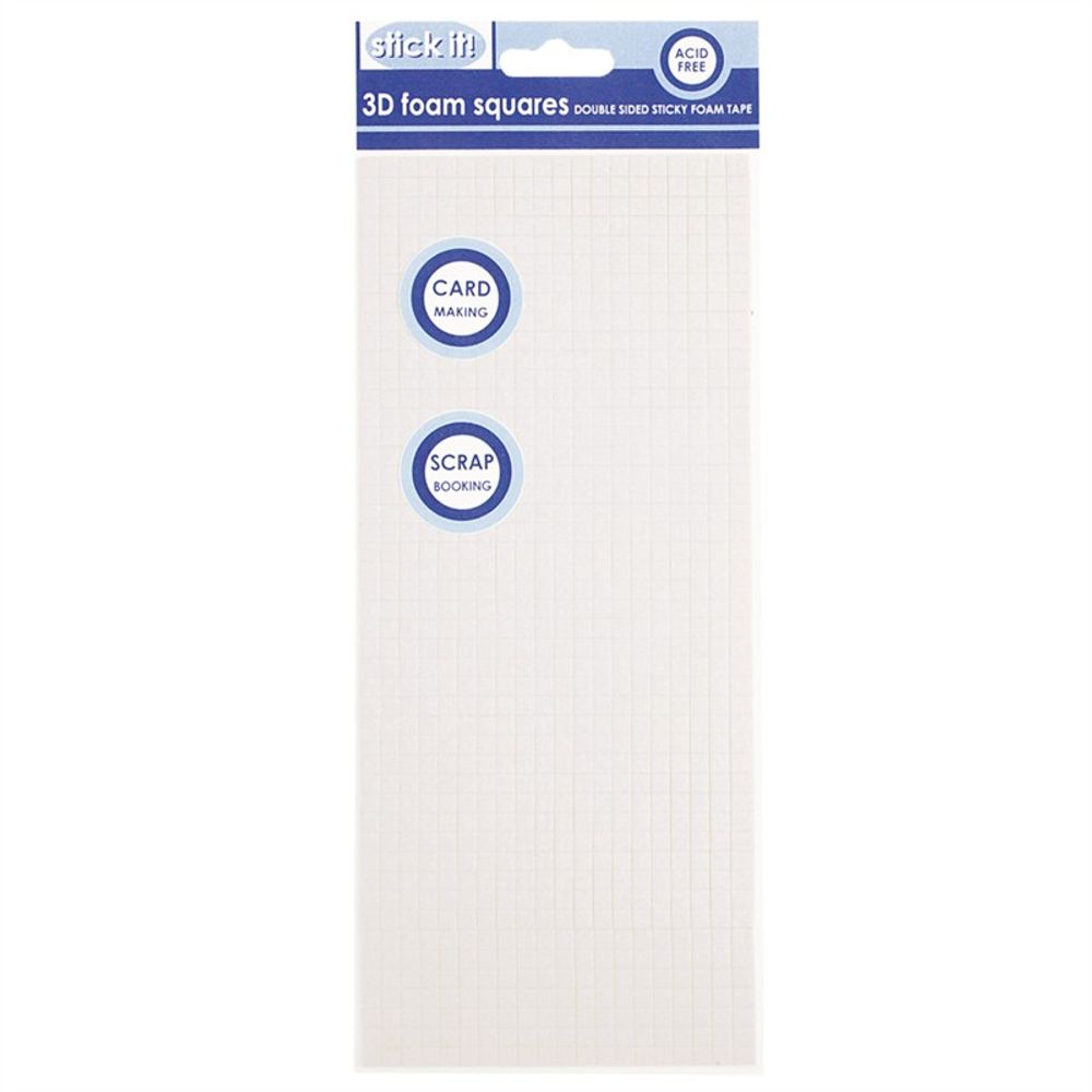 West Design Samolepicí 3D pěnové polštářky Stick It!, 940 ks - čtverečky, bílé