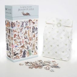 Puzzle Wrendale Designs "A Dog's Life", 1000 dílků - Pejsci