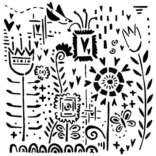 Šablona TCW - Songful Flowers - VYBERTE VELIKOST