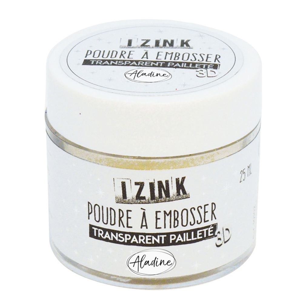 Aladine Embosovací prášek Aladine, 25 ml - iridescent sparkle, průhledný třpytivý
