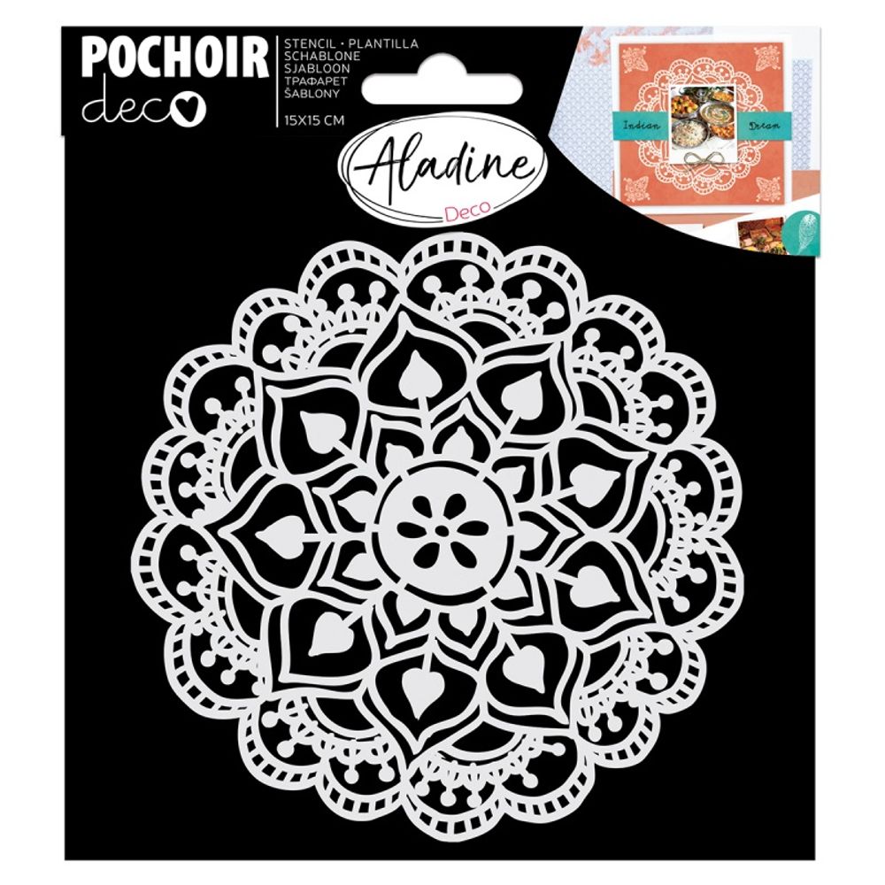 Levně Aladine Šablona Aladine, 15x15 cm - Krajková mandala