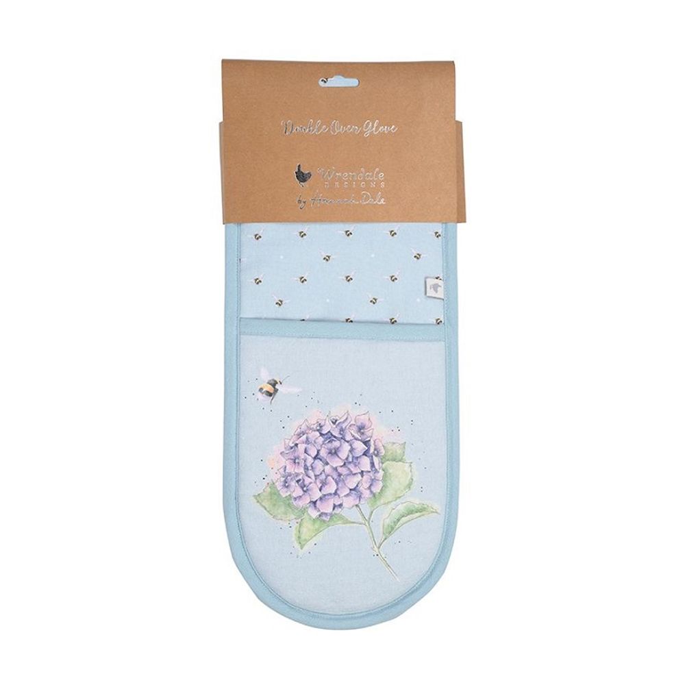 Wrendale Designs Dvojitá kuchyňská chňapka Wrendale Designs "Busy Bee" - Hortenzie