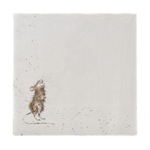 Papírové ubrousky Wrendale Designs "Country Mice 33x33 cm - Myšky