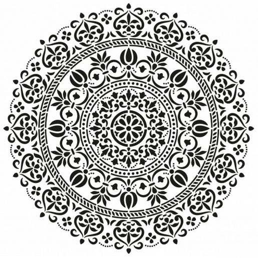 Šablona Cadence, kolekce HomeDeco - Ornamentální mandala