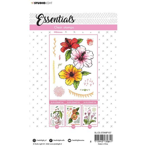 Gelová razítka Studio Light "Hibiscus", 10 ks - Ibišek
