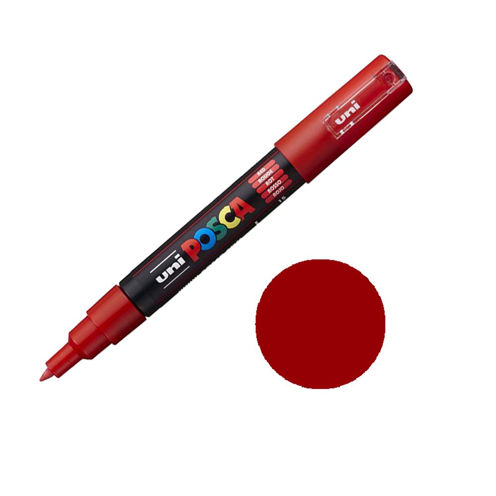 Levně Posca Akrylový fix Posca PC-1M - VYBERTE ODSTÍN - Akrylový fix Posca PC-1M - červený