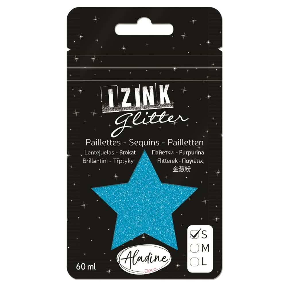 Levně Aladine Třpytky Aladine Izink Glitter, 60 ml, vel. S - VYBERTE ODSTÍN - Třpytky Aladine Izink Glitter, 60 ml, vel. S - bleu caraibes, karibské modré