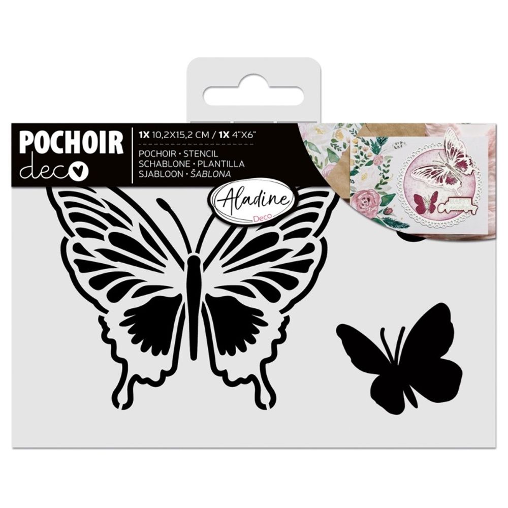 Aladine Šablona Aladine, 10x15 cm - Motýli