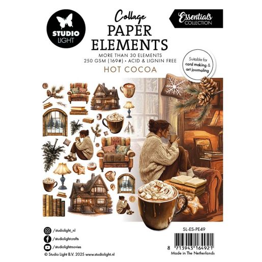 Papírové výseky Studio Light "Hot Cocoa", 35 ks - Horká čokoláda