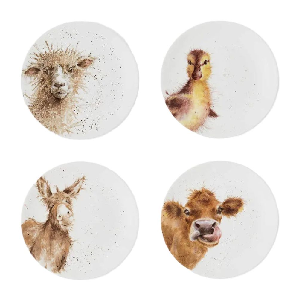 Wrendale Designs Porcelánové dezertní talířky Wrendale Designs, 4 ks - Farma